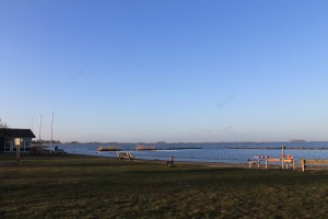 Het strand van Balk in de lente.